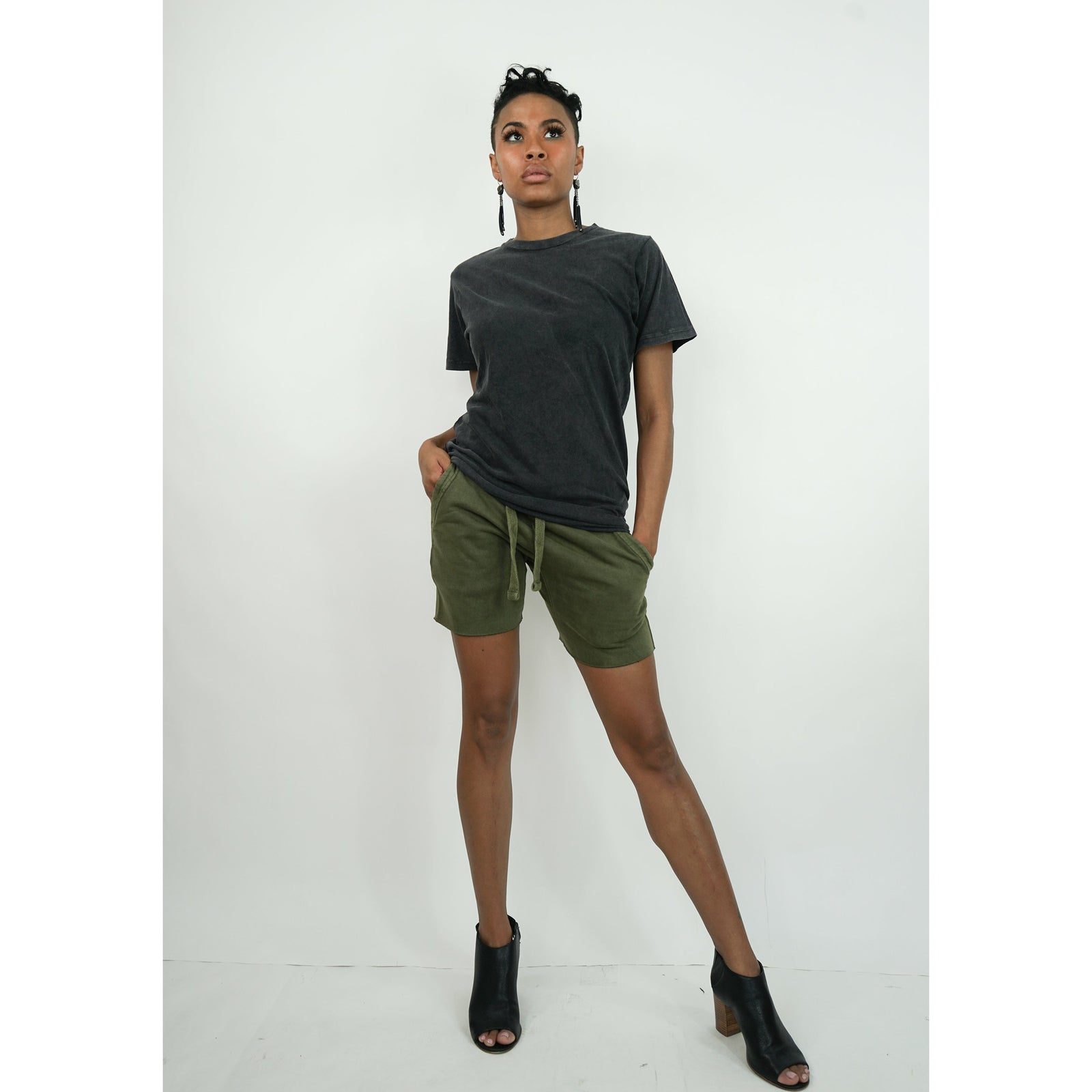 Vintage Wash Raw Edge Shorts - Somebody Apparel